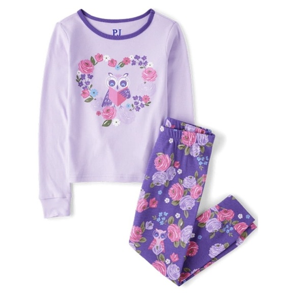 The Children's Place Other - ❌SOLD❌ The Children’s Place Girls Owl Floral Snug Fit Cotton Pajama Set, Size 16